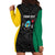 Personalised PNG Hela Province Hoodie Dress Bird of Paradise Tattoo Flag Motif - Polynesian Pride