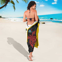 Personalised PNG Hela Province Sarong Bird of Paradise Tattoo Flag Motif - Polynesian Pride