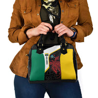 Personalised PNG Hela Province Shoulder Handbag Bird of Paradise Tattoo Flag Motif - Polynesian Pride