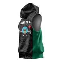 Personalised PNG Hela Province Sleeveless Hoodie Bird of Paradise Tattoo Flag Motif LT9 - Polynesian Pride