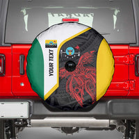 Personalised PNG Hela Province Spare Tire Cover Bird of Paradise Tattoo Flag Motif LT9 - Polynesian Pride