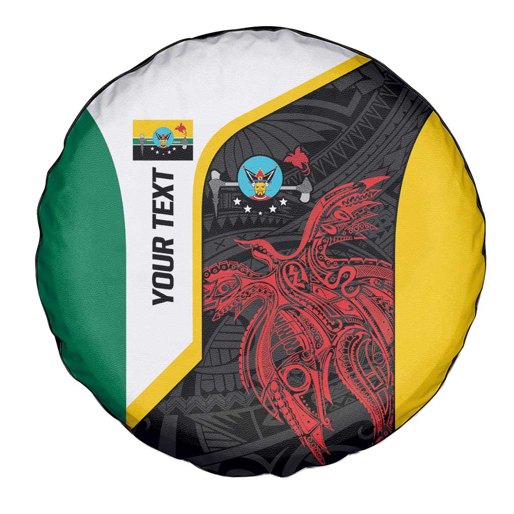 Personalised PNG Hela Province Spare Tire Cover Bird of Paradise Tattoo Flag Motif LT9 - Polynesian Pride