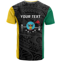 Personalised PNG Hela Province T Shirt Bird of Paradise Tattoo Flag Motif LT9 - Polynesian Pride