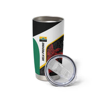 Personalised PNG Hela Province Tumbler Cup Bird of Paradise Tattoo Flag Motif LT9 - Polynesian Pride