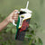 Personalised PNG Hela Province Tumbler With Handle Bird of Paradise Tattoo Flag Motif - Polynesian Pride
