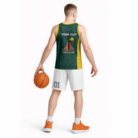 Personalised PNG Jiwaka Province Basketball Jersey Bird of Paradise Tattoo Flag Motif LT9 - Polynesian Pride