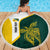 Personalised PNG Jiwaka Province Beach Blanket Bird of Paradise Tattoo Flag Motif - Polynesian Pride