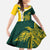 Personalised PNG Jiwaka Province Family Matching Mermaid Dress and Hawaiian Shirt Bird of Paradise Tattoo Flag Motif - Polynesian Pride
