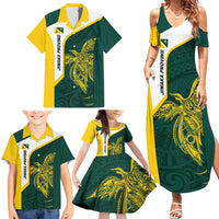 Personalised PNG Jiwaka Province Family Matching Summer Maxi Dress and Hawaiian Shirt Bird of Paradise Tattoo Flag Motif LT9 - Polynesian Pride
