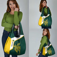 Personalised PNG Jiwaka Province Grocery Bag Bird of Paradise Tattoo Flag Motif LT9 - Polynesian Pride