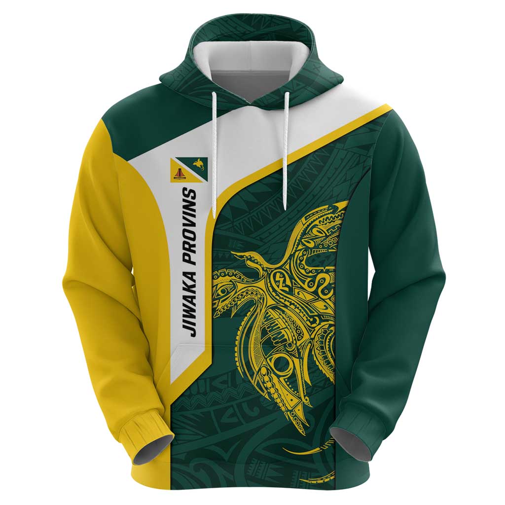 Personalised PNG Jiwaka Province Hoodie Bird of Paradise Tattoo Flag Motif LT9 - Polynesian Pride