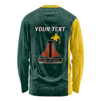 Personalised PNG Jiwaka Province Long Sleeve Shirt Bird of Paradise Tattoo Flag Motif LT9 - Polynesian Pride