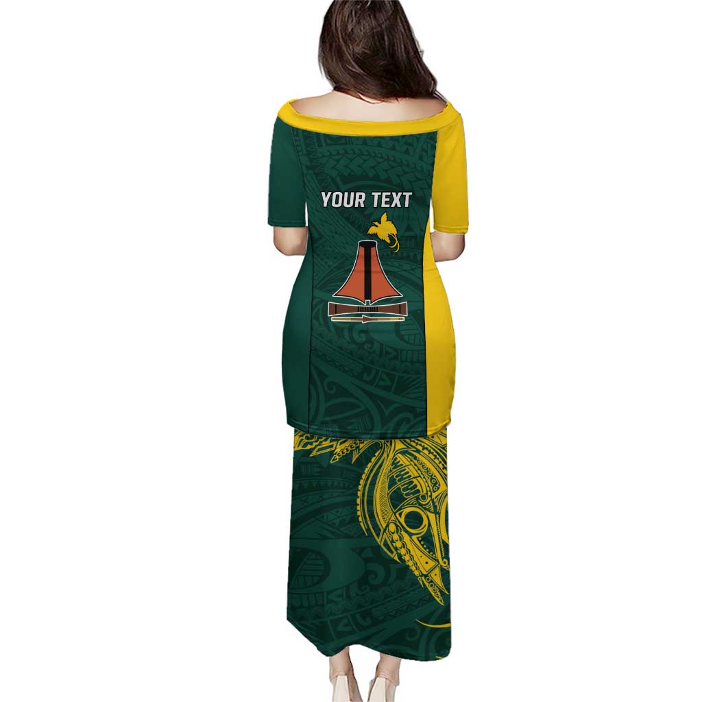 Personalised PNG Jiwaka Province Puletasi Bird of Paradise Tattoo Flag Motif LT9 - Polynesian Pride