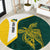 Personalised PNG Jiwaka Province Round Carpet Bird of Paradise Tattoo Flag Motif - Polynesian Pride
