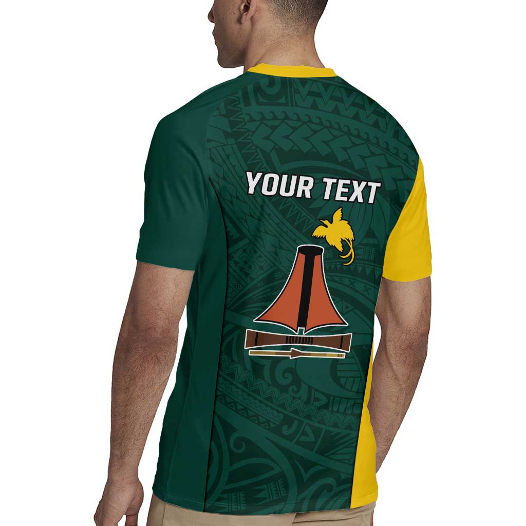 Personalised PNG Jiwaka Province Rugby Jersey Bird of Paradise Tattoo Flag Motif LT9 - Polynesian Pride
