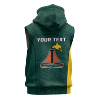 Personalised PNG Jiwaka Province Sleeveless Hoodie Bird of Paradise Tattoo Flag Motif LT9 - Polynesian Pride
