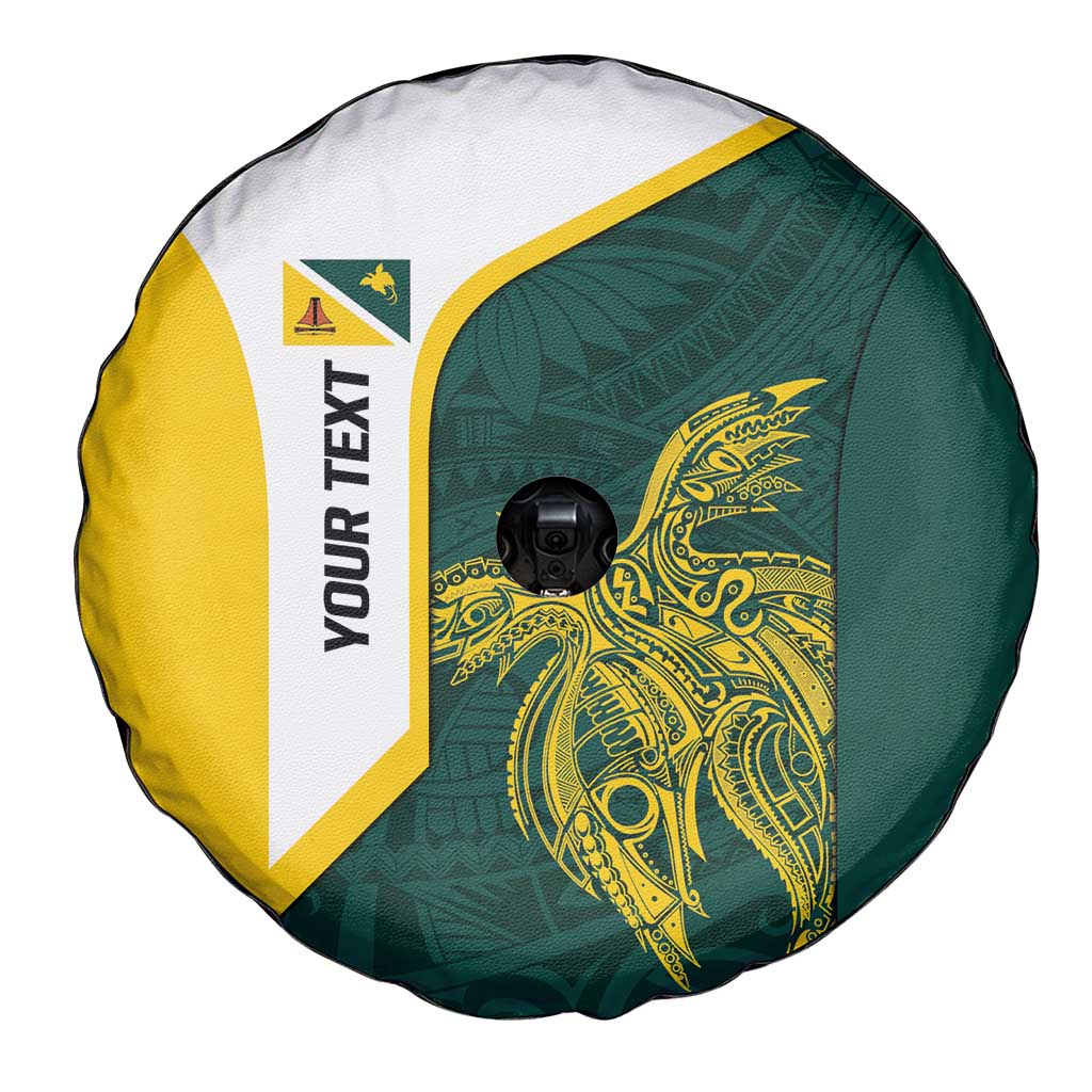 Personalised PNG Jiwaka Province Spare Tire Cover Bird of Paradise Tattoo Flag Motif LT9 - Polynesian Pride
