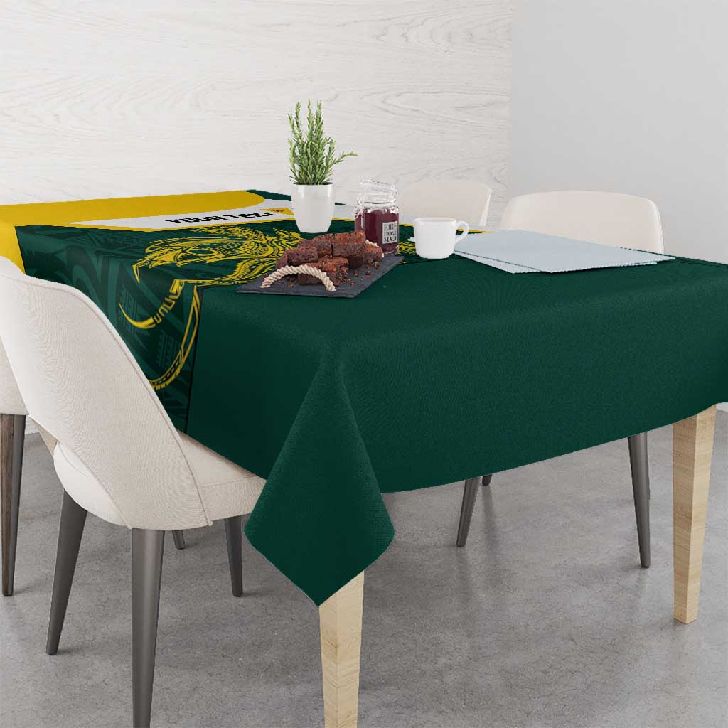 Personalised PNG Jiwaka Province Tablecloth Bird of Paradise Tattoo Flag Motif - Polynesian Pride
