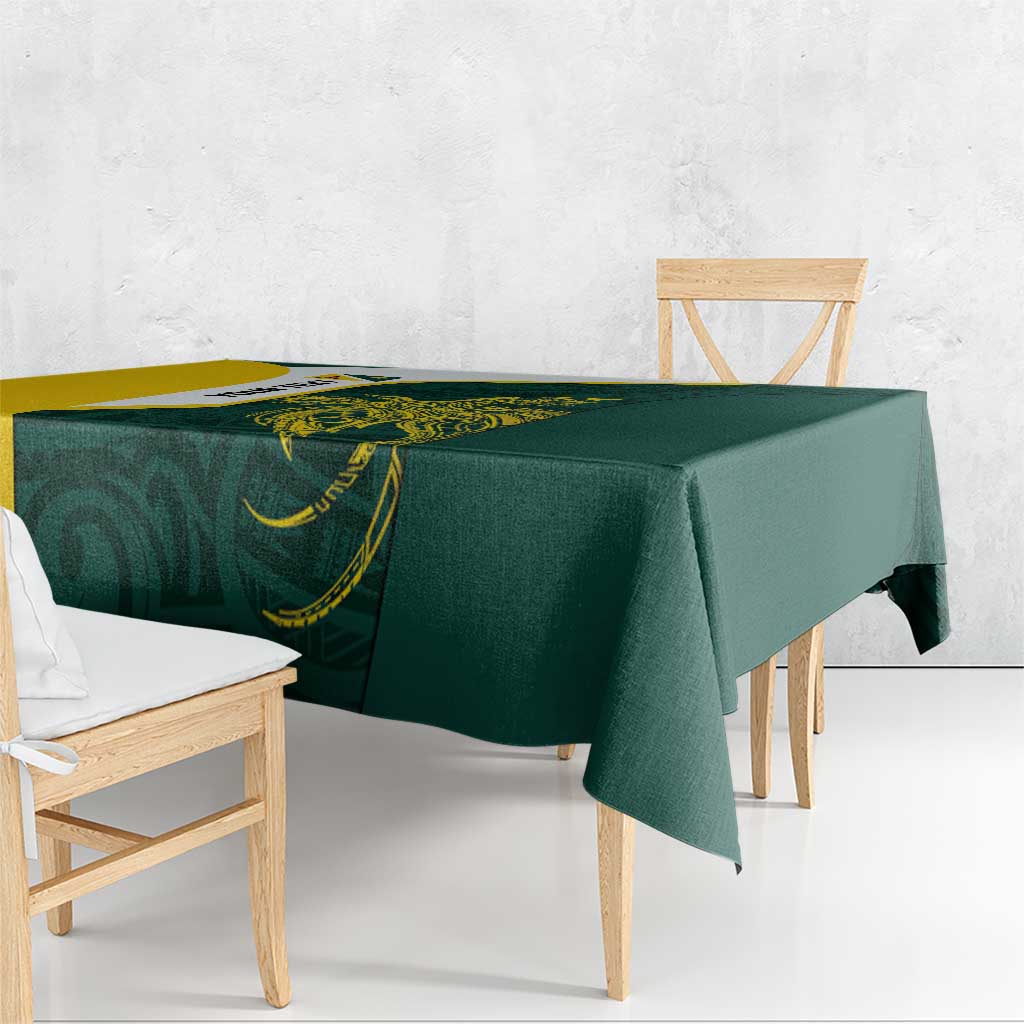 Personalised PNG Jiwaka Province Tablecloth Bird of Paradise Tattoo Flag Motif - Polynesian Pride
