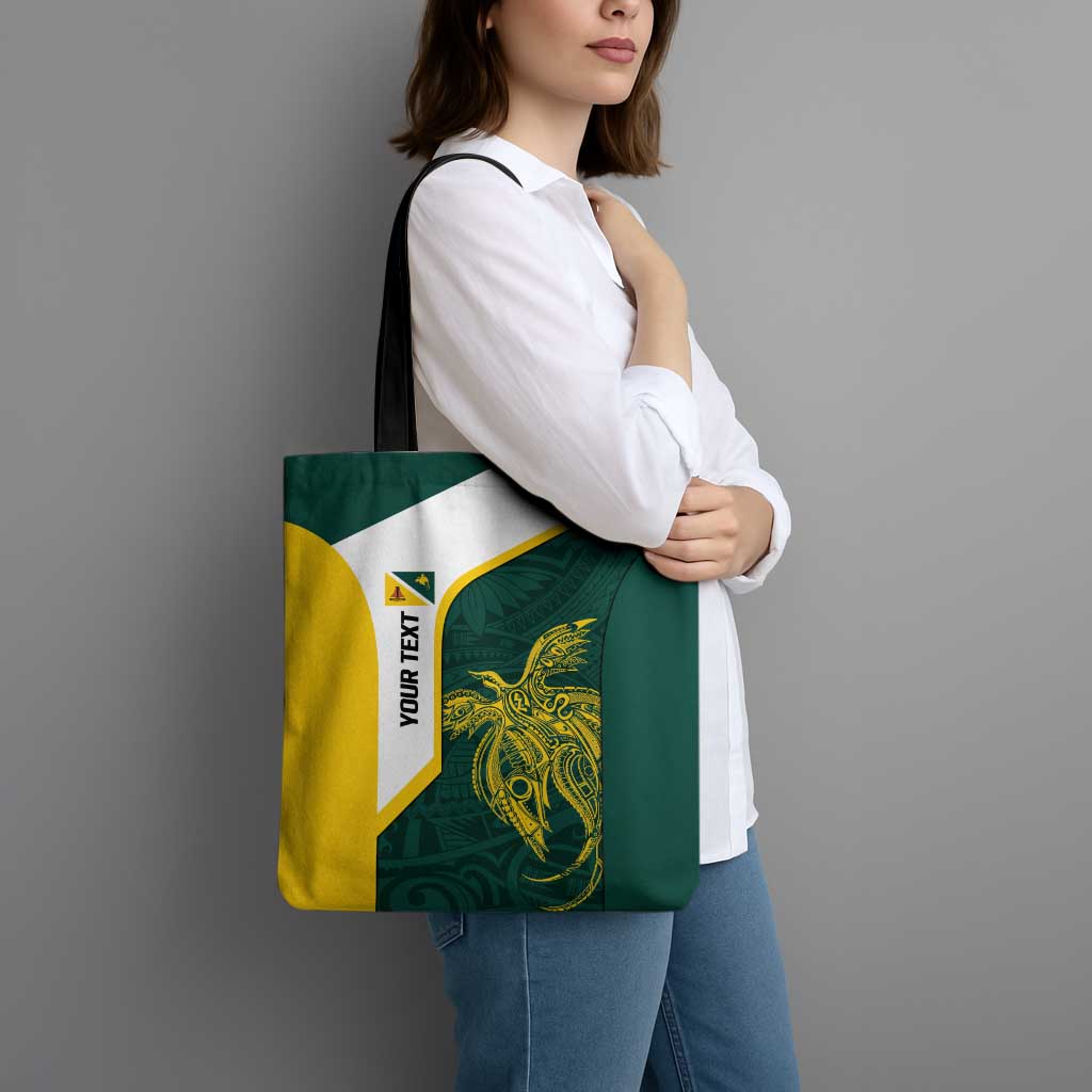 Personalised PNG Jiwaka Province Tote Bag Bird of Paradise Tattoo Flag Motif LT9 - Polynesian Pride