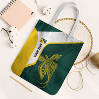 Personalised PNG Jiwaka Province Tote Bag Bird of Paradise Tattoo Flag Motif LT9 White Strap One Size Green - Polynesian Pride