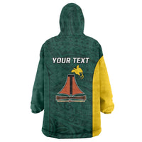 Personalised PNG Jiwaka Province Wearable Blanket Hoodie Bird of Paradise Tattoo Flag Motif LT9 - Polynesian Pride