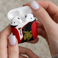 Personalised PNG Sandaun Province AirPods Case Bird of Paradise Tattoo Flag Motif LT9 - Polynesian Pride
