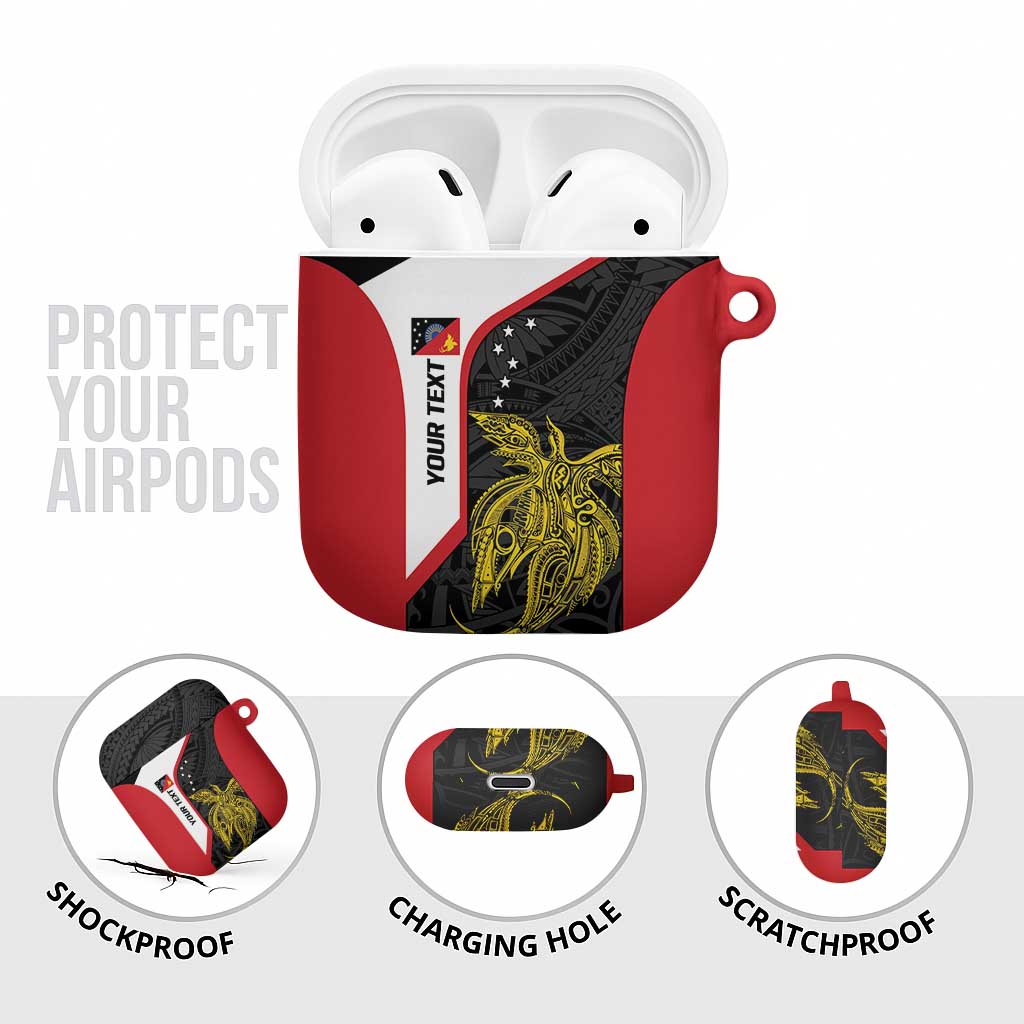 Personalised PNG Sandaun Province AirPods Case Bird of Paradise Tattoo Flag Motif LT9 - Polynesian Pride