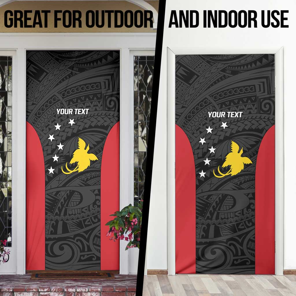 Personalised PNG Sandaun Province Door Cover Bird of Paradise Tattoo Flag Motif LT9 - Polynesian Pride