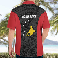 Personalised PNG Sandaun Province Hawaiian Shirt Bird of Paradise Tattoo Flag Motif LT9 - Polynesian Pride
