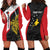 Personalised PNG Sandaun Province Hoodie Dress Bird of Paradise Tattoo Flag Motif - Polynesian Pride