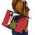 Personalised PNG Sandaun Province Leather Tote Bag Bird of Paradise Tattoo Flag Motif - Polynesian Pride