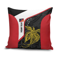 Personalised PNG Sandaun Province Pillow Cover Bird of Paradise Tattoo Flag Motif LT9 Red - Polynesian Pride