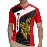 Personalised PNG Sandaun Province Rugby Jersey Bird of Paradise Tattoo Flag Motif LT9 - Polynesian Pride