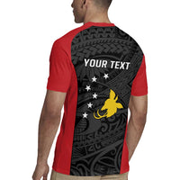 Personalised PNG Sandaun Province Rugby Jersey Bird of Paradise Tattoo Flag Motif LT9 - Polynesian Pride