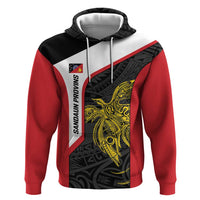 Personalised PNG Sandaun Province Zip Hoodie Bird of Paradise Tattoo Flag Motif LT9 Pullover Hoodie Red - Polynesian Pride