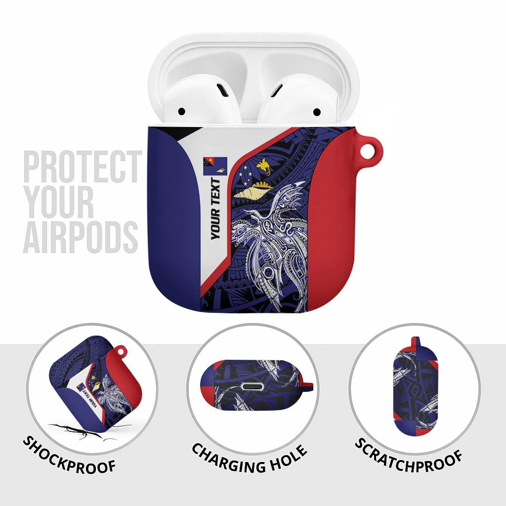 Personalised PNG West New Britain Province AirPods Case Bird of Paradise Tattoo Flag Motif LT9 - Polynesian Pride