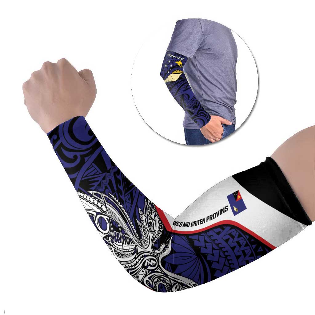 Personalised PNG West New Britain Province Arm Sleeves Bird of Paradise Tattoo Flag Motif - Polynesian Pride