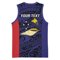 Personalised PNG West New Britain Province Basketball Jersey Bird of Paradise Tattoo Flag Motif LT9 - Polynesian Pride