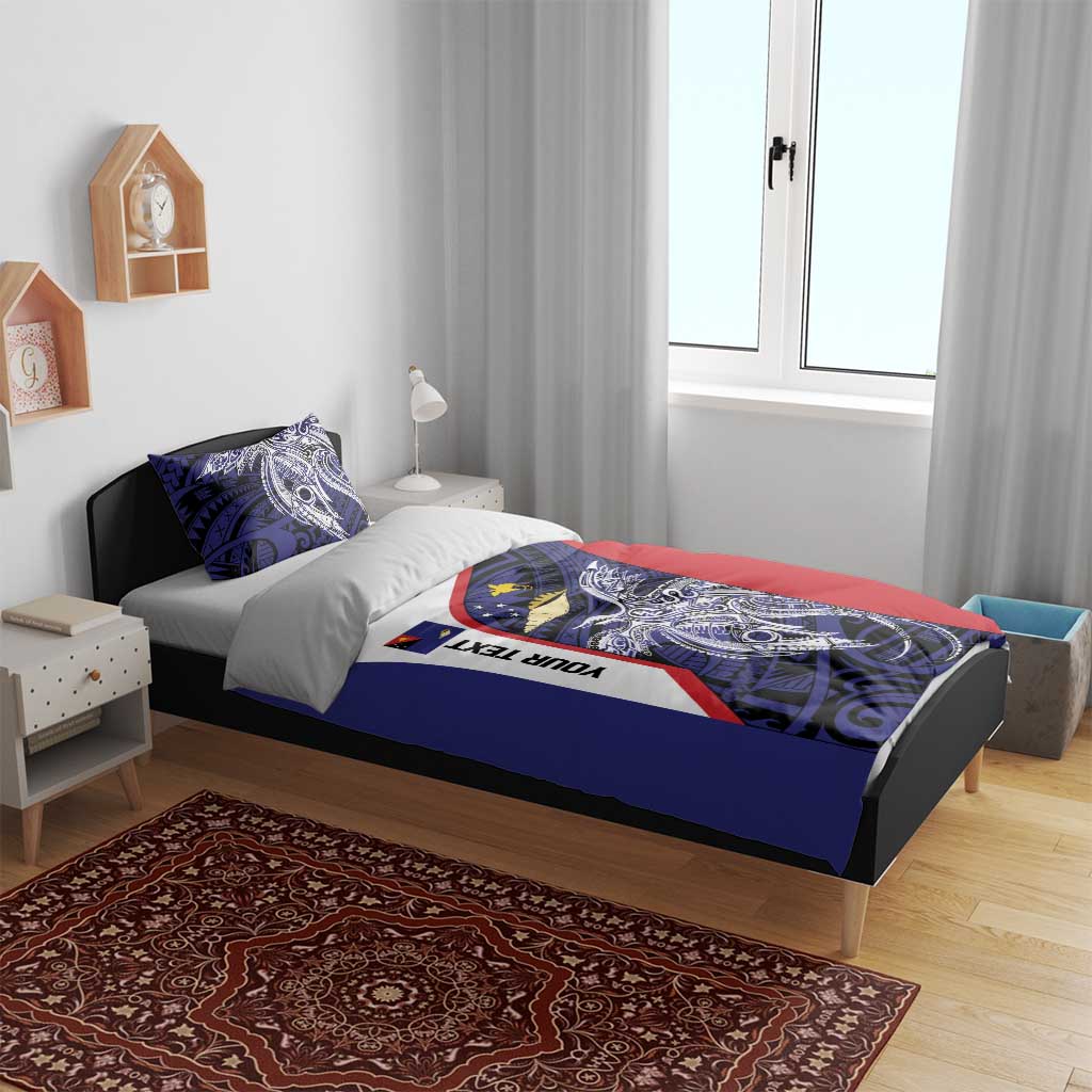 Personalised PNG West New Britain Province Bedding Set Bird of Paradise Tattoo Flag Motif - Polynesian Pride