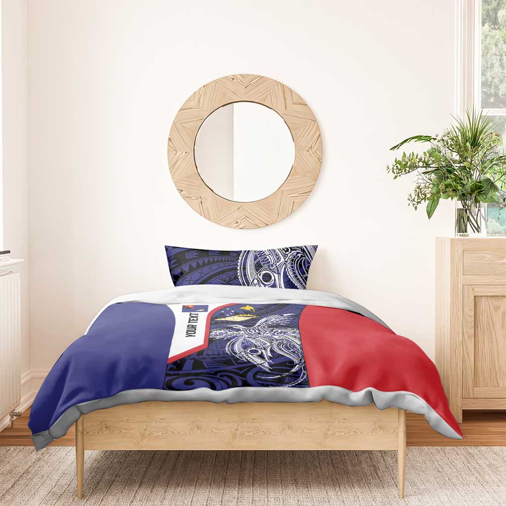 Personalised PNG West New Britain Province Bedding Set Bird of Paradise Tattoo Flag Motif - Polynesian Pride