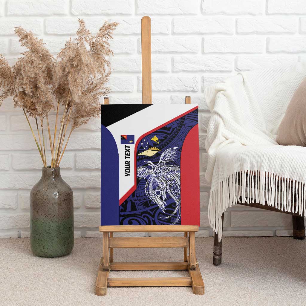 Personalised PNG West New Britain Province Canvas Wall Art Bird of Paradise Tattoo Flag Motif - Polynesian Pride