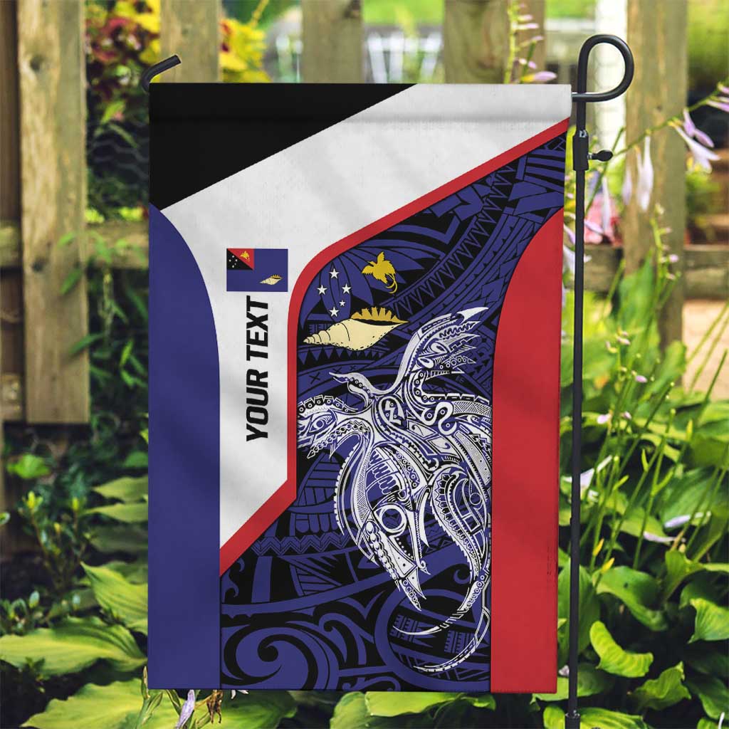 Personalised PNG West New Britain Province Garden Flag Bird of Paradise Tattoo Flag Motif LT9 Garden Flag Blue - Polynesian Pride