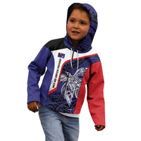 Personalised PNG West New Britain Province Kid Hoodie Bird of Paradise Tattoo Flag Motif LT9 - Polynesian Pride