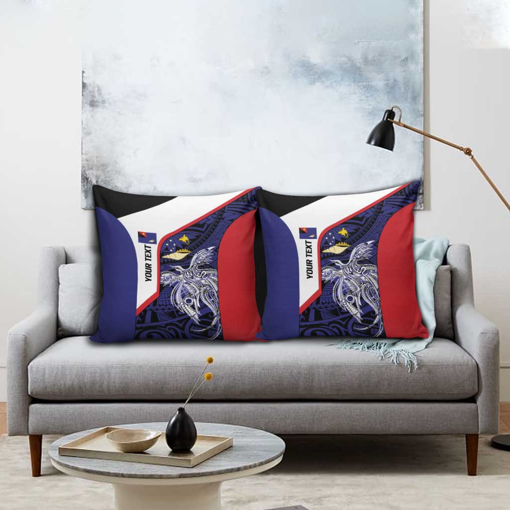 Personalised PNG West New Britain Province Pillow Cover Bird of Paradise Tattoo Flag Motif LT9 - Polynesian Pride