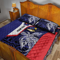 Personalised PNG West New Britain Province Quilt Bed Set Bird of Paradise Tattoo Flag Motif LT9 - Polynesian Pride