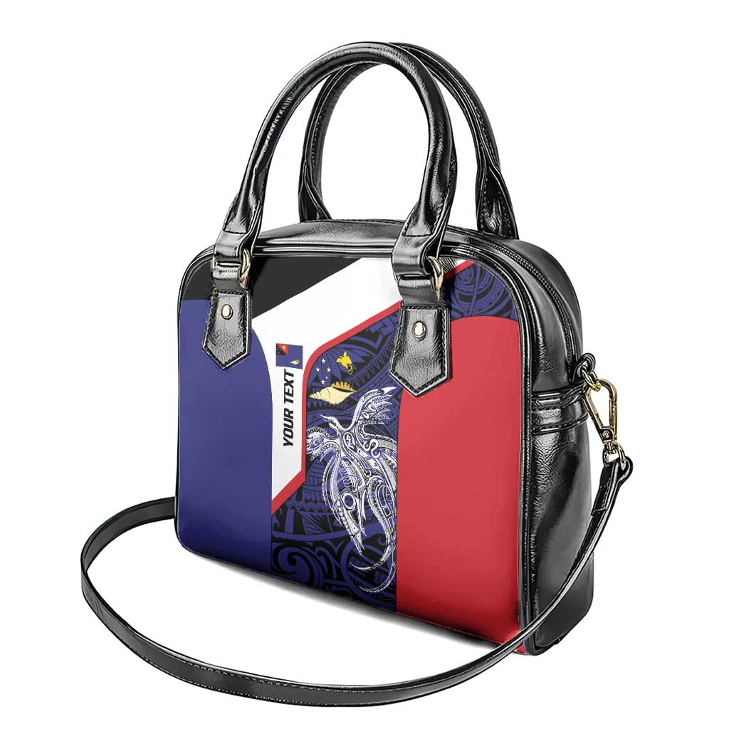 Personalised PNG West New Britain Province Shoulder Handbag Bird of Paradise Tattoo Flag Motif - Polynesian Pride