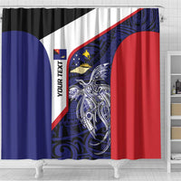 Personalised PNG West New Britain Province Shower Curtain Bird of Paradise Tattoo Flag Motif LT9 - Polynesian Pride