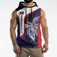Personalised PNG West New Britain Province Sleeveless Hoodie Bird of Paradise Tattoo Flag Motif LT9 - Polynesian Pride