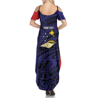 Personalised PNG West New Britain Province Summer Maxi Dress Bird of Paradise Tattoo Flag Motif LT9 - Polynesian Pride